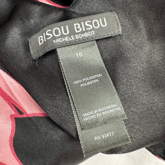 Bisou Bisou Womens Y2K Baby Doll Top Size 16 Floral Bold V Neck Bloomcore - Picture 3 of 7